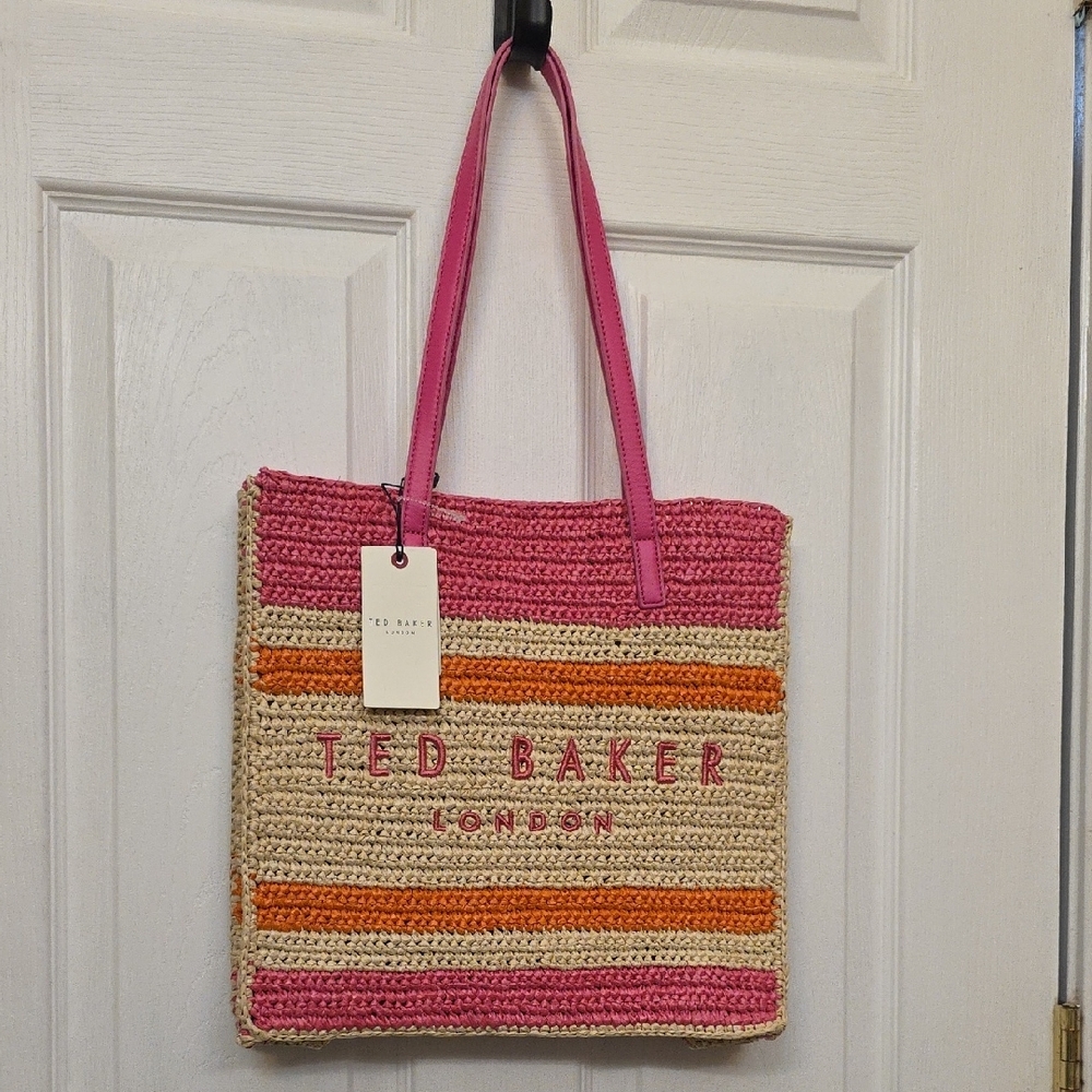 Ted Baker Vibrant Pink and Orange Tote